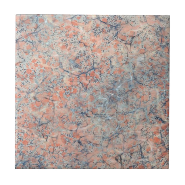 Carreau Abstrait orange et bleu (Devant)