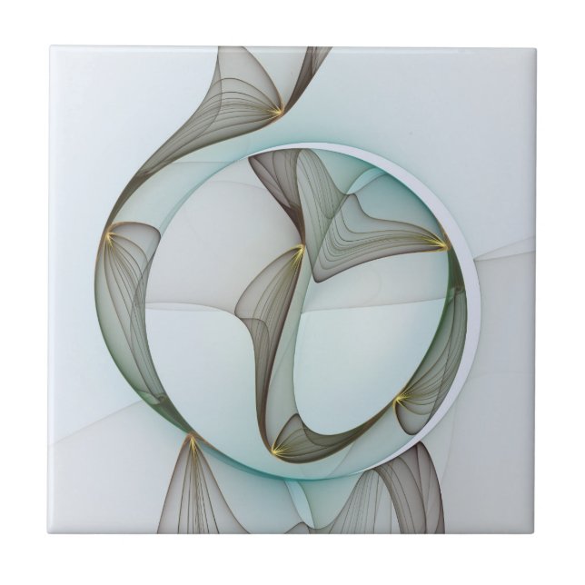 Carreau Abstrait Turquoise Brown Gold Elegance (Devant)