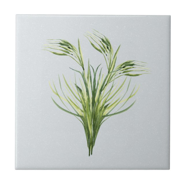 Carreau Accent de Herbe Sauvage bleu poussiéreux (Devant)