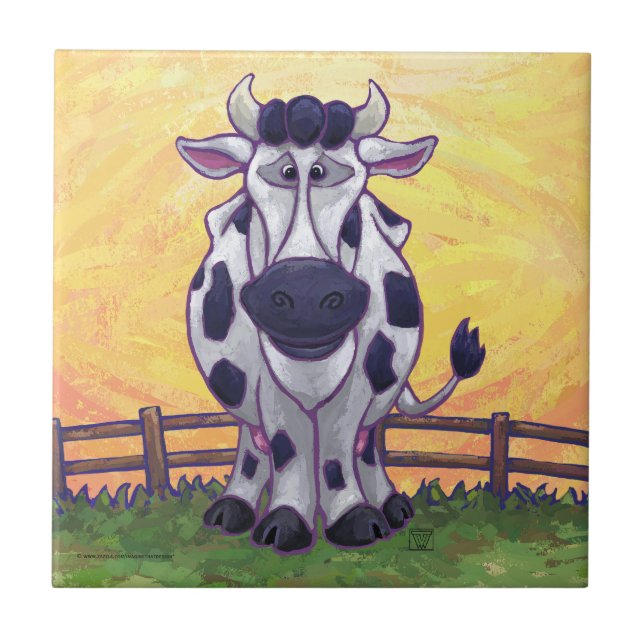 Carreau Accessoires Cuisine Cute Cow (Devant)