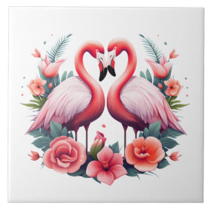 Carreau accueil plage rose flamingo amateurs artisanat