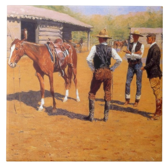 Carreau Acheter Polo Ponies dans le Vieux-Ouest américain (Devant)