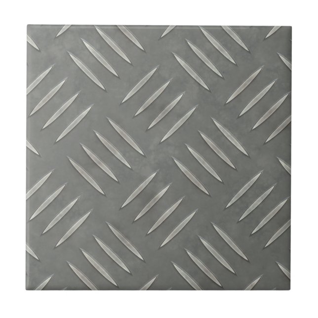 Carreau Acier inoxydable de plat de diamant texturisé (Devant)