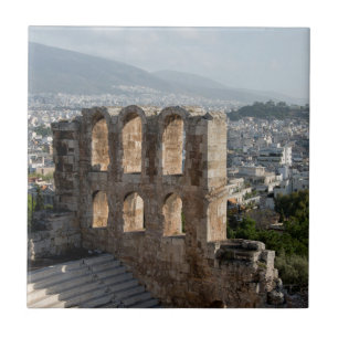 Carreau Acropole Ruines antiques surplombant Athènes