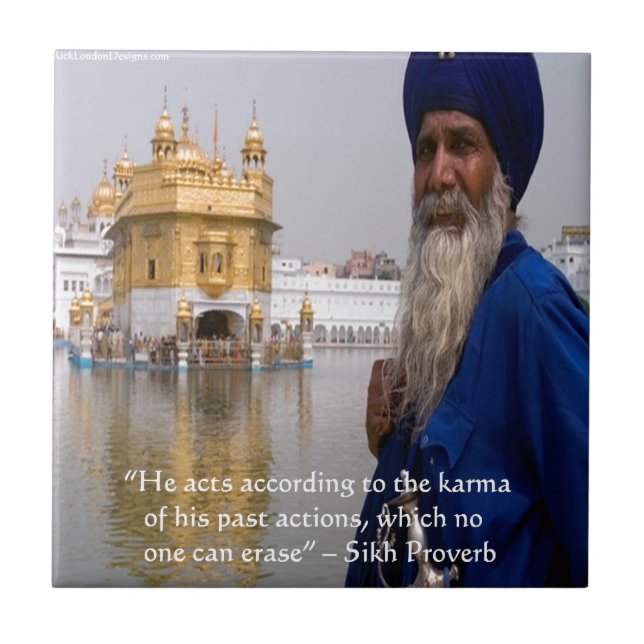 Carreau Actions sikh/Proverbe karma (Devant)