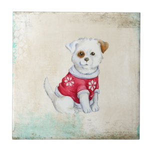 Carreau adorable chiot domestique