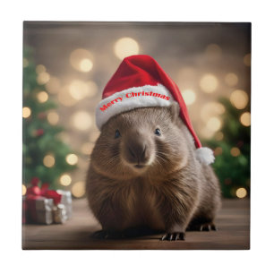 Carreau adorable Noël Wombat,
