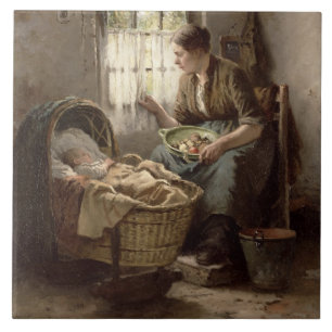 Carreau Affection maternelle (huile sur la toile)