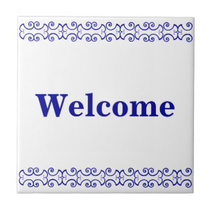 Carreau Affiche de bienvenue victorienne
