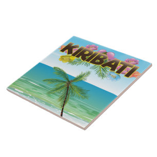 Carreau Affiche de voyage de l'île de Kiribati