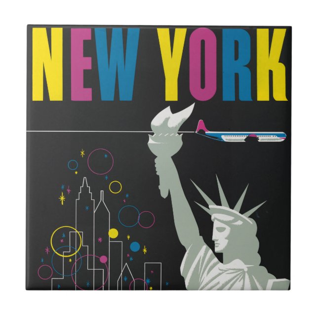 Carreau Affiche De Voyage Pour Vol Northwest Airlines (Devant)