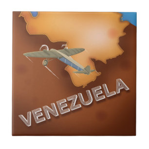 Carreau affiche de voyage vintage venezuela
