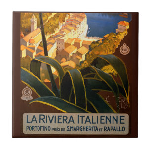 Carreau Affiche italienne Riviera Europe Italy Travel