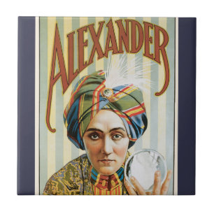 Carreau Affiche Magique Vintage, Alexander, l'Homme Qui Sa