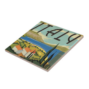 Carreau Affiche vintage de l'Italie