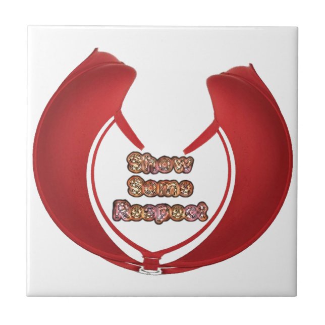 Carreau Afficher un peu de respect Imprimé (Devant)