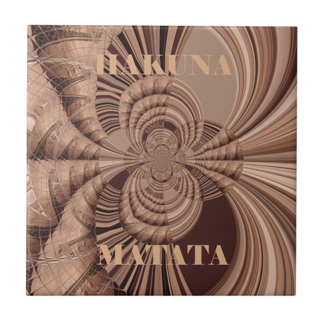 Carreau African Hakuna Matata Fractal Art Print/Graphic (Devant)