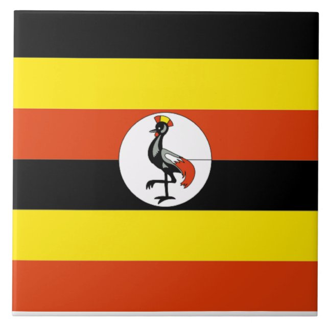 Carreau Afrique : Drapeau de l'Ouganda (Devant)