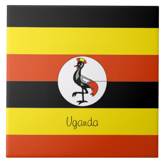 Carreau Afrique : Drapeau de l'Ouganda (Devant)
