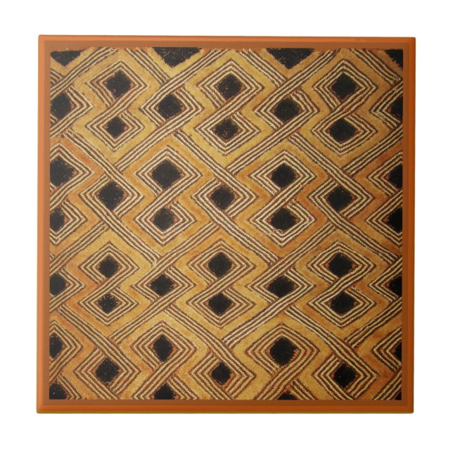 Carreau Afrique Zaïre Congo Kuba Textile (Devant)
