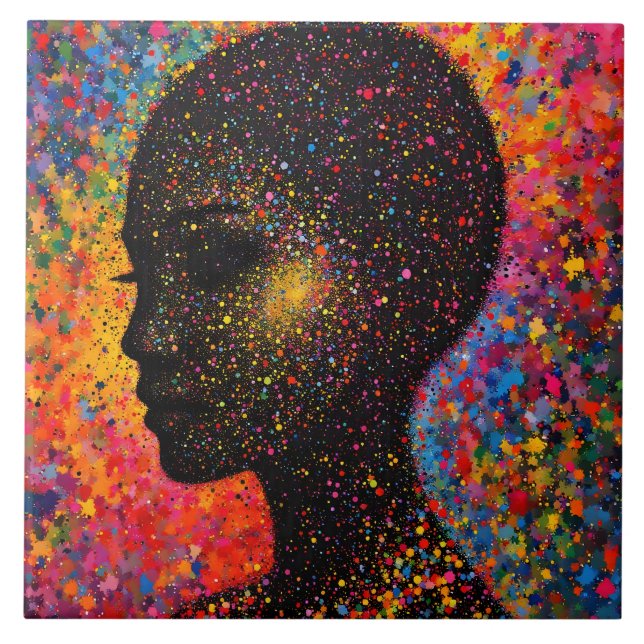 Carreau Afro Nebula Whisper – Black History Celebration (Devant)