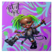Afropunk Get It Girl Carrelage en céramique