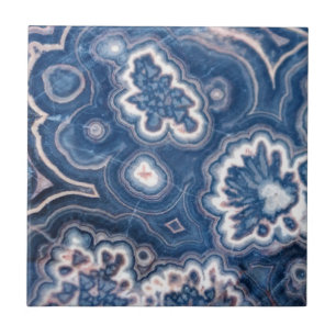 Carreau Agate bleue