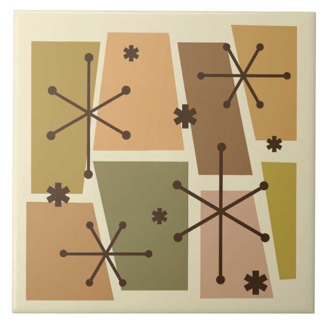 Carreau Age atomique Pop Art Brown (Devant)