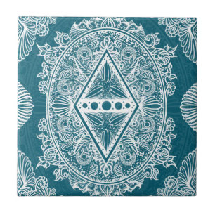 Carreau Âge de vert bleu du réveil, bohémien, newage