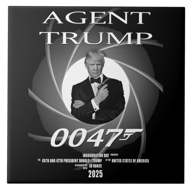 Carreau Agent Président Donald Trump Jour d'investiture 47 (Devant)