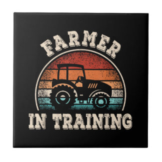 Carreau Agriculteur en formation tracteur drôle agricultur