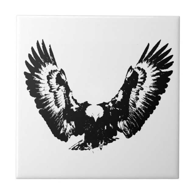 Carreau Aigle noir et blanc (Devant)