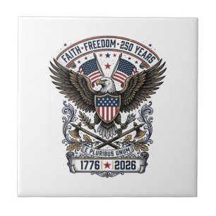 Carreau Aigle Patriotique 250 Ans Vintage Liberté