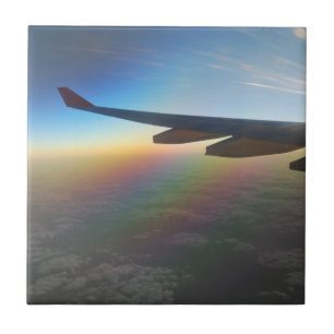 Carreau Aile d'avion contre le réglage coloré soleil