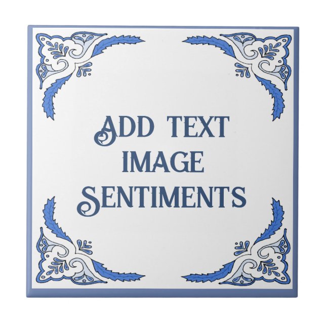 Carreau Ajouter le texte Carrelage, Néerlandais Look, Pers (Devant)