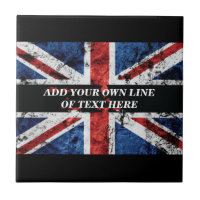 Ajouter votre texte sur le drapeau anglais Jeu d'o