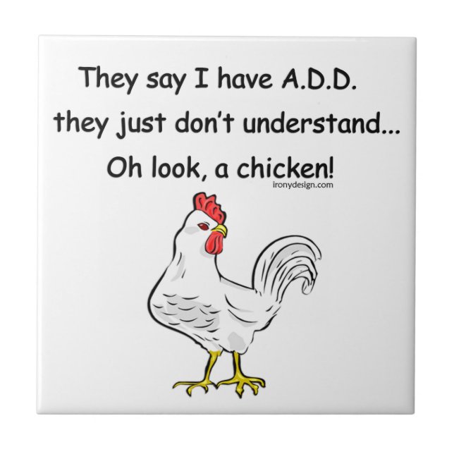Carreau AJOUTEZ l'humour de poulet (Devant)