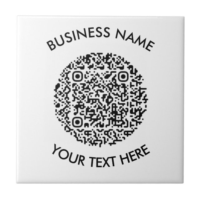 Carreau Ajoutez votre propre balayage QR de code rond Mini (Devant)