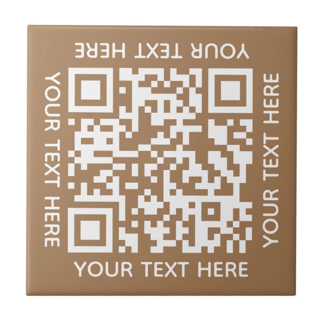 Carreau Ajoutez votre propre code QR texte Scan Minimal Si (Devant)