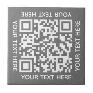 Carreau Ajoutez votre propre QR Code text Scan Minimal Sim