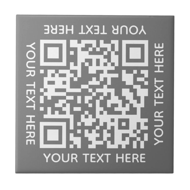 Carreau Ajoutez votre propre QR Code text Scan Minimal Sim (Devant)