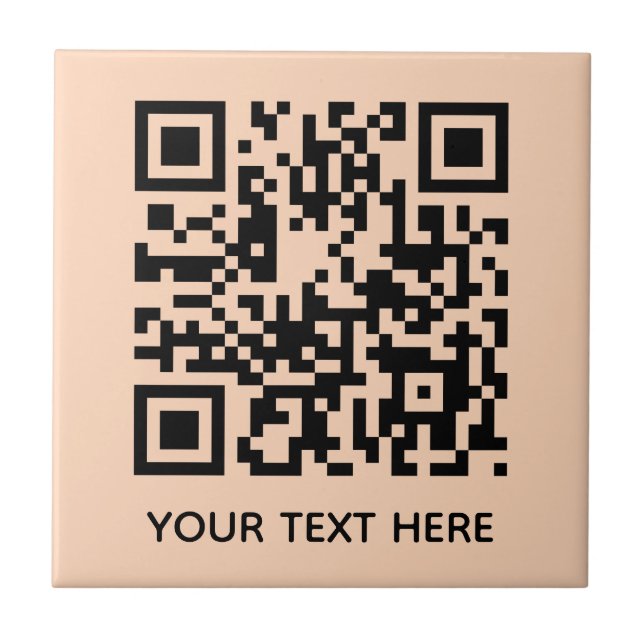 Carreau Ajoutez votre propre QR Code text Scan Minimal Sim (Devant)