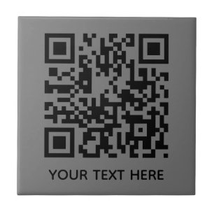 Carreau Ajoutez votre propre QR Code text Scan Minimal Sim