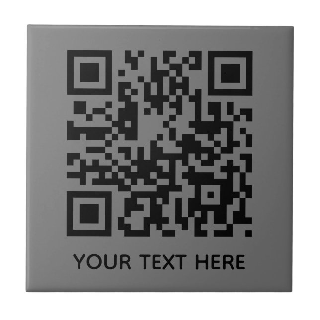 Carreau Ajoutez votre propre QR Code text Scan Minimal Sim (Devant)