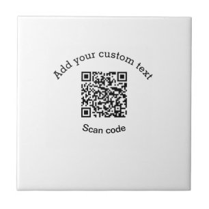 Carreau Ajoutez votre texte personnalisé code QR de numéri