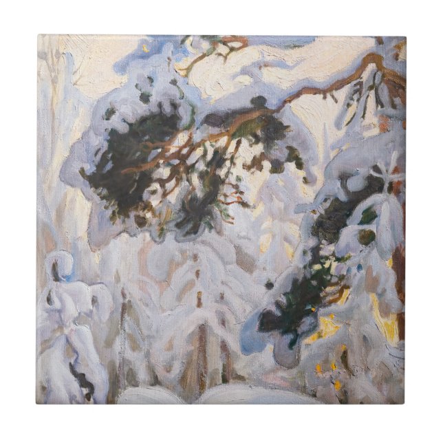 Carreau Akseli Gallen-Kallela - Forêt en hiver (Devant)