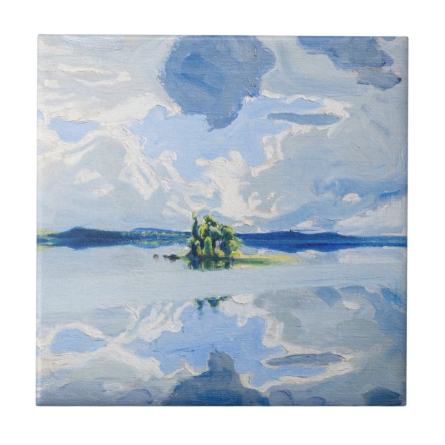 Carreau Akseli Gallen-Kallela - Nuages au-dessus d'un lac (Devant)