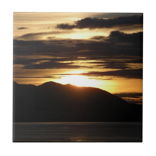 Carreau Alaskan Sunset III Belle photographie de l'Alaska (Devant)