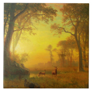 Carreau Albert Bierstadt Light dans la forêt