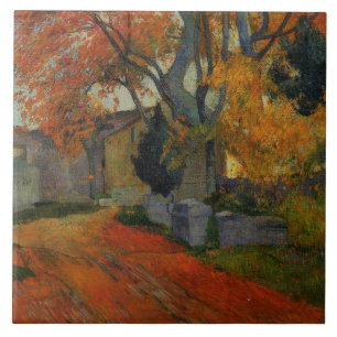Carreau Alchamps Arles par Paul Gauguin